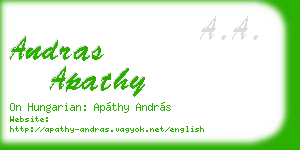 andras apathy business card